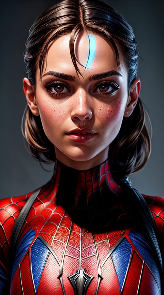 00051-2833419903-Closeup photo portrait of female Spiderman, atmospheric scene, masterpiece, best quality, (detailed beautiful face, detail skin.png